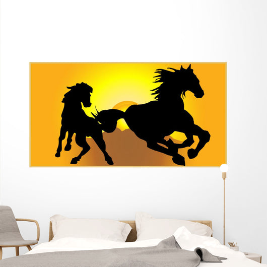 Horse Play Wall Mural