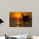 Tropical Sunset Scene Wall Decal