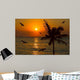 Tropical Sunset Scene Wall Decal
