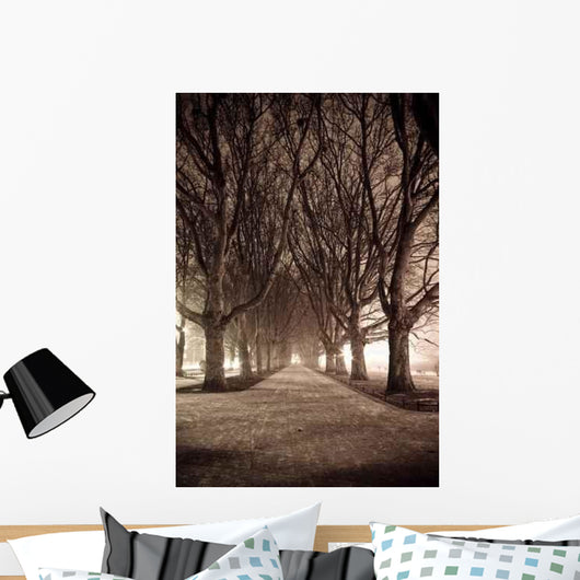 Dark Park Alley Wall Decal