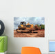 The Heavy Building Bulldozer of Yellow Color Wall Mural