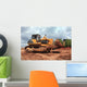 The Heavy Building Bulldozer of Yellow Color Wall Mural