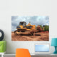 The Heavy Building Bulldozer of Yellow Color Wall Mural