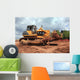 The Heavy Building Bulldozer of Yellow Color Wall Mural