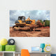 The Heavy Building Bulldozer of Yellow Color Wall Mural