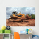 The Heavy Building Bulldozer of Yellow Color Wall Mural