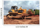 The Heavy Building Bulldozer of Yellow Color Wall Mural