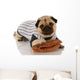 pug dog baseball Wall Decal