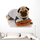 pug dog baseball Wall Decal