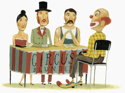 Circus Panel Interviewing Clown Wall Decal