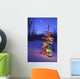 Christmas Tree Outdoors Under Moonlight Wall Mural