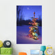 Christmas Tree Outdoors Under Moonlight Wall Mural