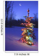 Christmas Tree Outdoors Under Moonlight Wall Mural