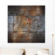Grunge Diamond Metal Plate Wall Mural