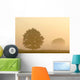 Silhouette Tree Misty Field Wall Decal Design 2