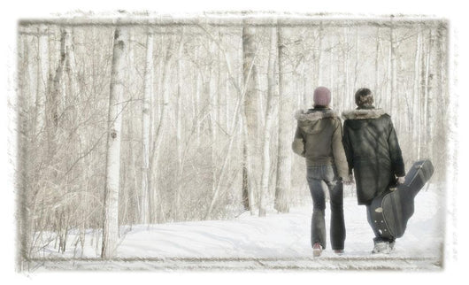 Couple Walk With Guitar Wall Mural