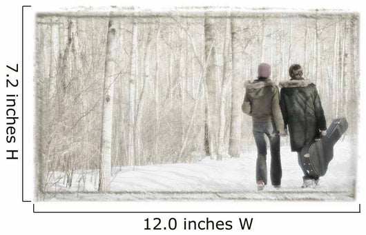 Couple Walk With Guitar Wall Mural