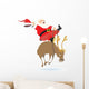 Riding Santa Wall Decal