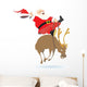 Riding Santa Wall Decal