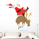 Riding Santa Wall Decal