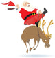 Riding Santa Wall Decal