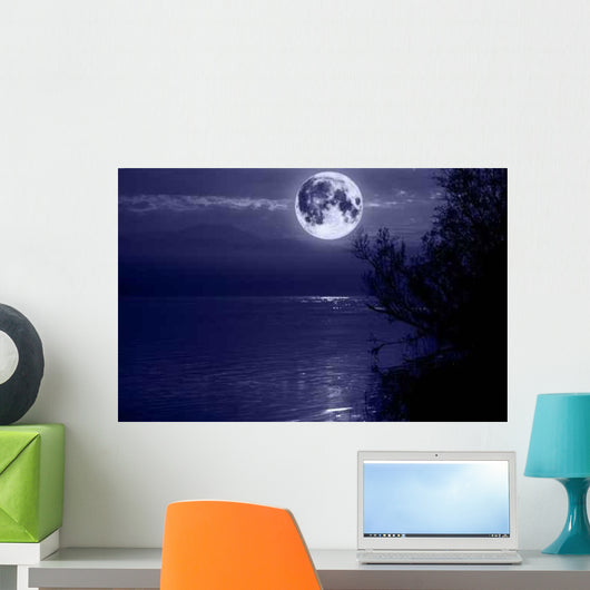 Blue Moon Wall Decal