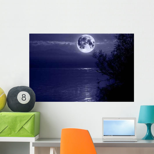 Blue Moon Wall Decal