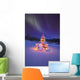 Christmas Tree Glowing Under The Northern Lights Wall Mural