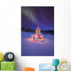 Christmas Tree Glowing Under The Northern Lights Wall Mural