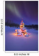 Christmas Tree Glowing Under The Northern Lights Wall Mural
