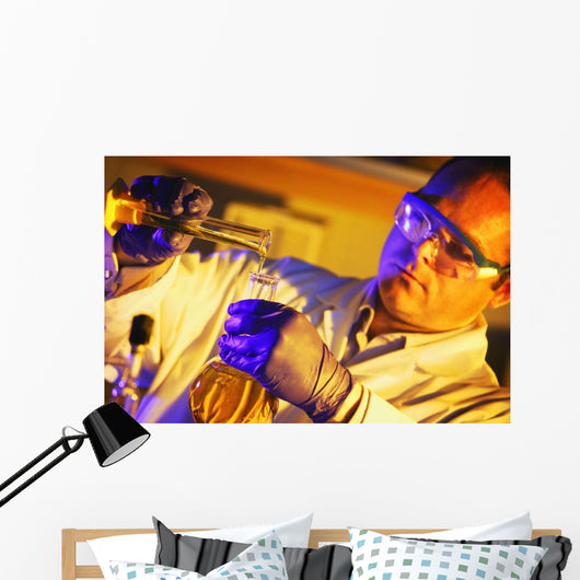 A Scientist In A Lab Wall Mural