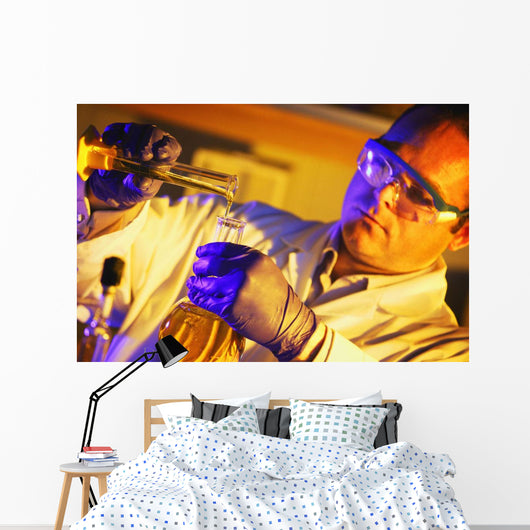 A Scientist In A Lab Wall Mural