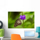 A Butterfly On A Flower Wall Mural
