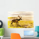 Elk Wanders On Yellow Landscape Wall Mural