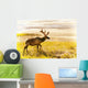 Elk Wanders On Yellow Landscape Wall Mural