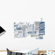London - Abstract Postcard Art With Tags Wall Decal
