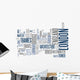 London - Abstract Postcard Art With Tags Wall Decal