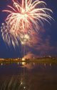 Fireworks Display On Canada Day Sherwood Park Alberta Canada Wall Mural