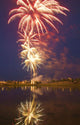 Fireworks Display On Canada Day Sherwood Park Alberta Canada Wall Mural