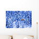 Small Lit Cabin In The Middle Of A Winter Forest Wall Mural