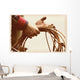 Cowboy Holding Lasso Wall Mural