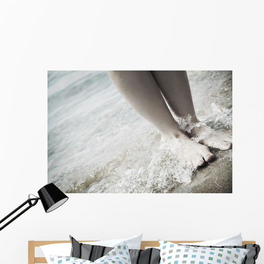 Barefoot On The Beach Wall Mural