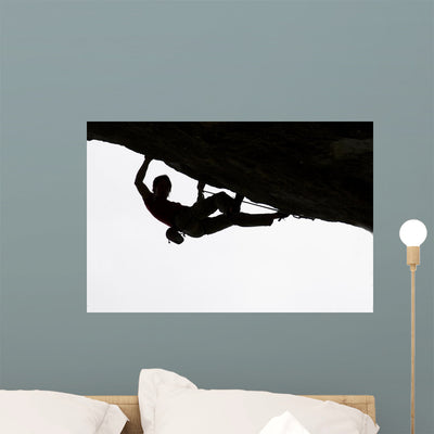 Uberhangklettern Wall Decal shown on a wall