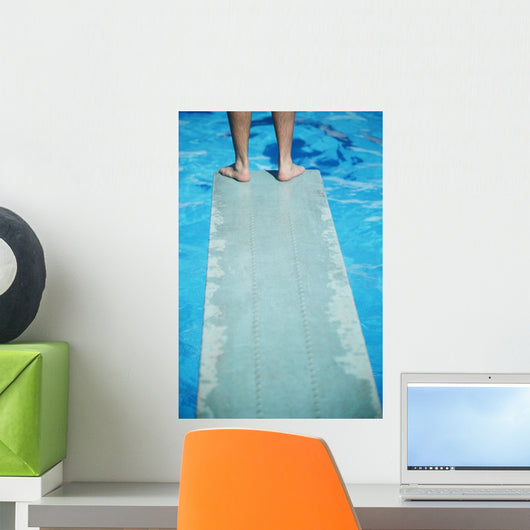 Feet On The Edge Of A Diving Board Wall Mural
