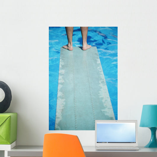 Feet On The Edge Of A Diving Board Wall Mural