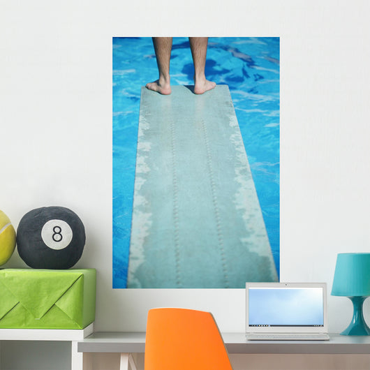 Feet On The Edge Of A Diving Board Wall Mural