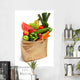 Bag Full of Healthy Fruits and Vegetables Wall Decal