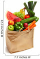 Bag Full of Healthy Fruits and Vegetables Wall Decal