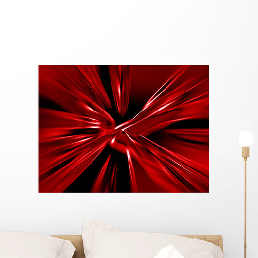 Red Streaks Flying Outwards Wall Mural