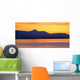 Sunset And Mountain Silhouette Wall Mural